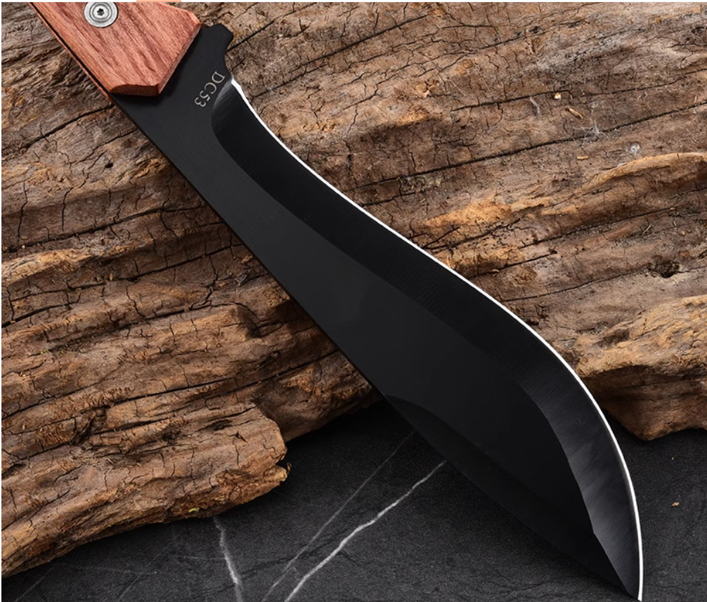 Kukri Knife Wood Cutting Knife 17cm/ DC53 Steel Highly Wear Resistant