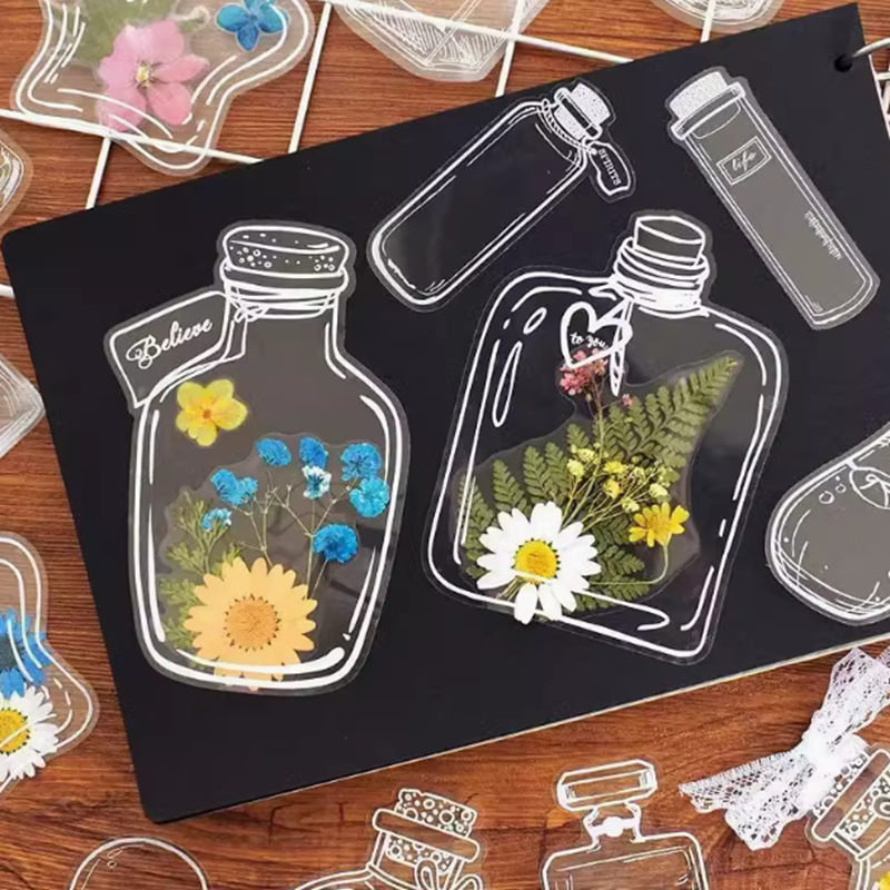 Dried flower bookmarks, plant specimen laminating film DIY craft materials (50 Pcs)