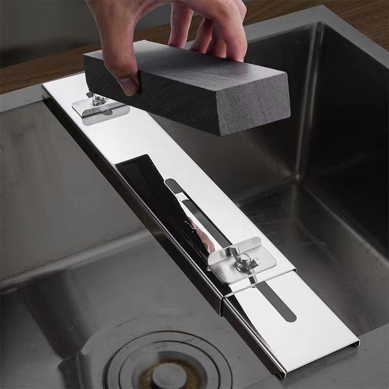 High-quality thick stainless steel knife sharpening stand, adjustable sink rack