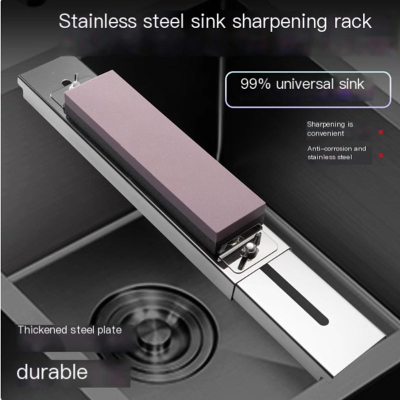 High-quality thick stainless steel knife sharpening stand, adjustable sink rack