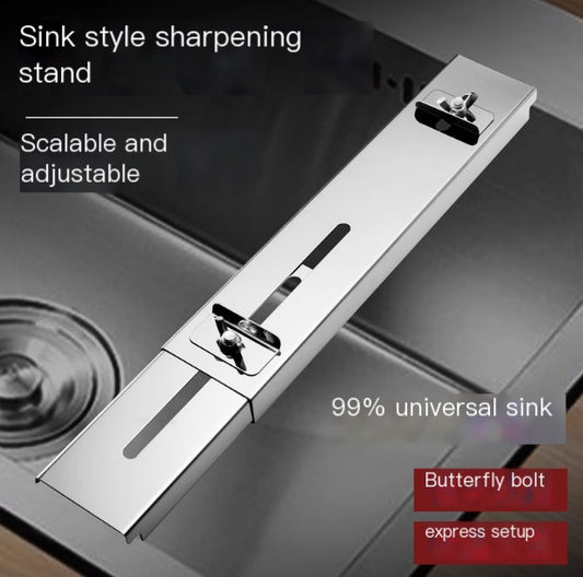 High-quality thick stainless steel knife sharpening stand, adjustable sink rack
